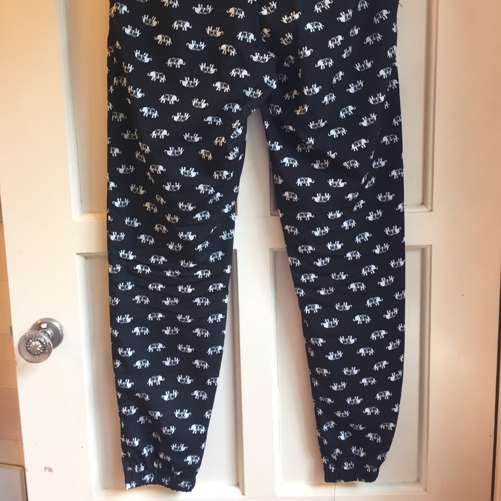 Black and White Elephant Pants